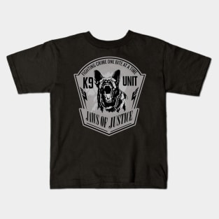 Jaws of Justice  - K-9 Unit  -German Shepherd Kids T-Shirt